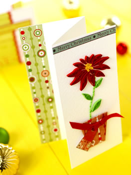 Quilled Winter Flower Card