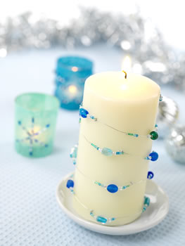Beaded Candles & Votive Holders