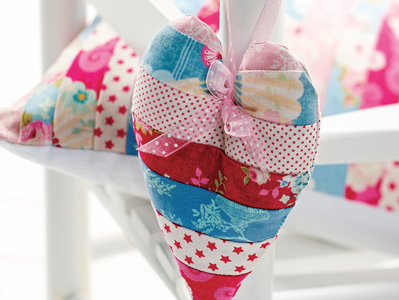 Stitched Fabric Hanging Heart