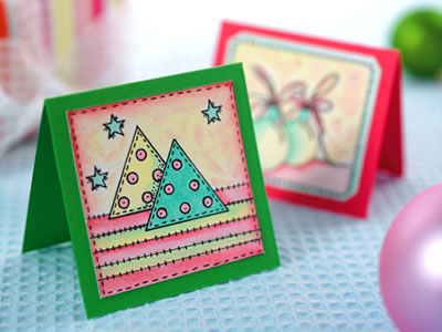 Pen Wash Christmas Cards