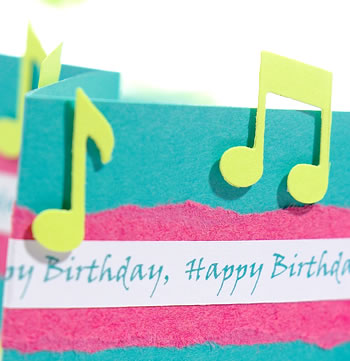 Concertina Fold Music Themed Card