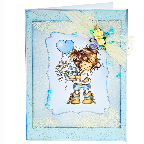 Childs Girly Topper Birthday Card