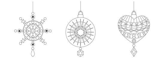 Christmas Embellishments Free Digital Stamps