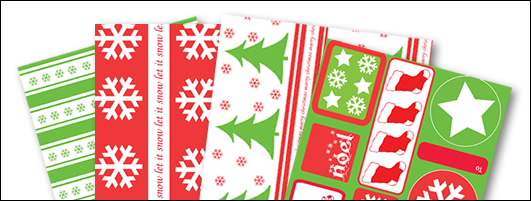 Crafts Beautiful December 2008 Template Pack & Free Papers