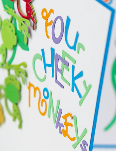 Die Cut Monkey Children’s Card