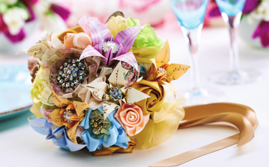 Craft a Fabric & Paper Bridal Bouquet