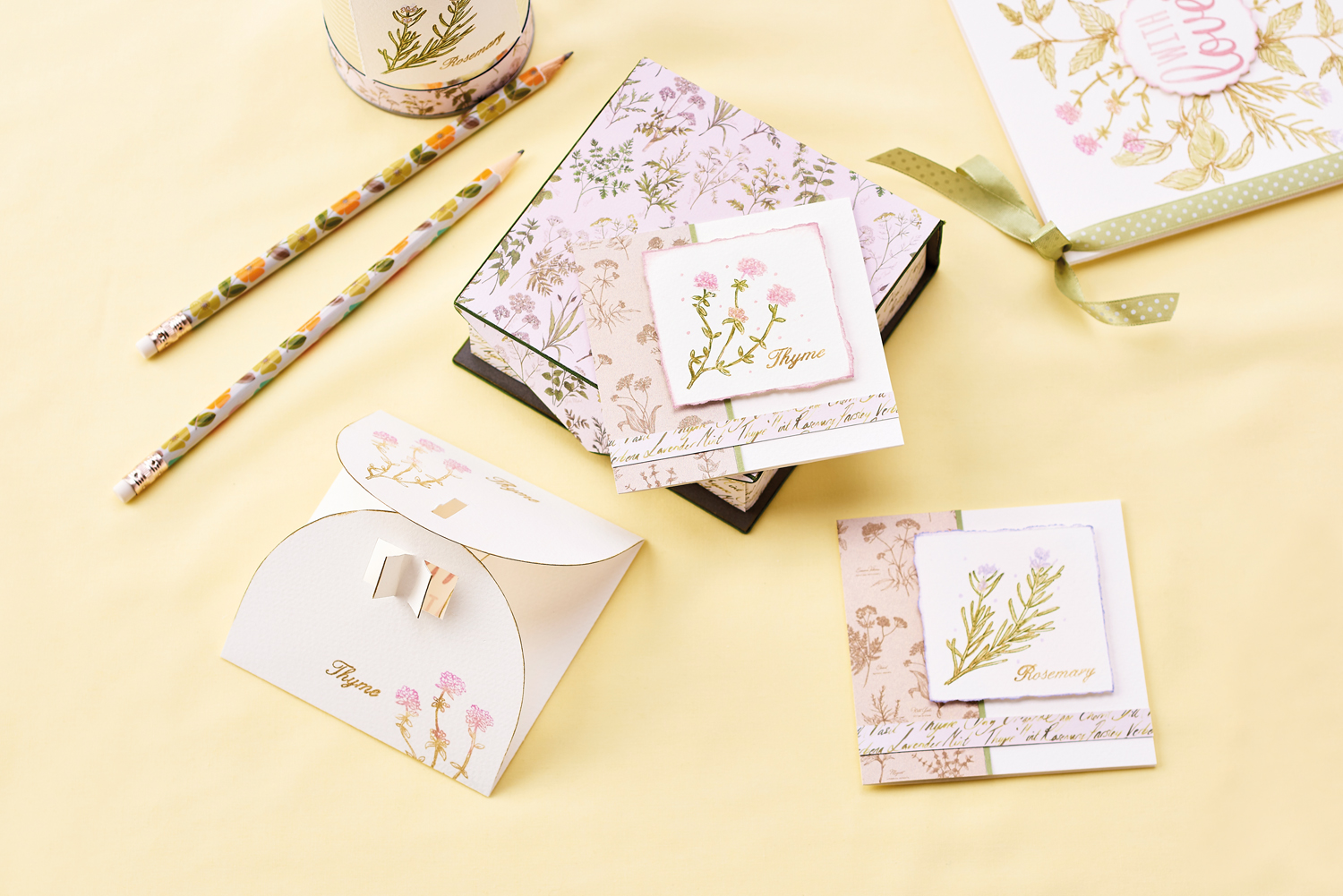 Handmade Botanical Stationery Set