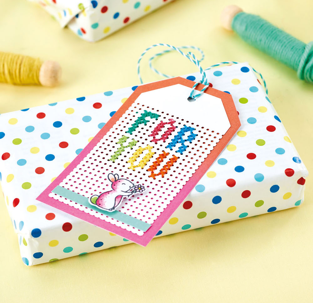 Cross-Stitched and Die-Cut Greetings