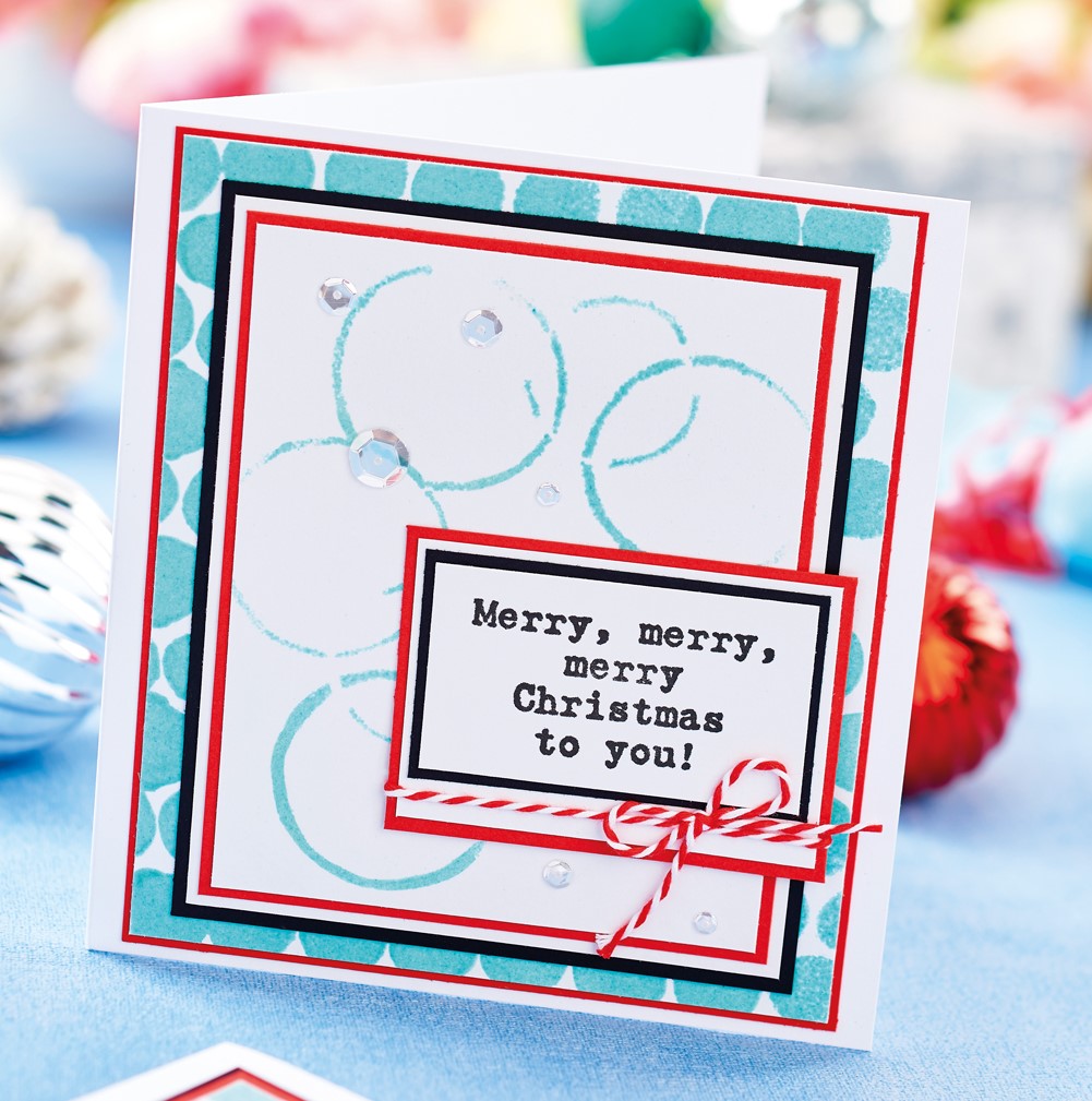 Stencil Heat Embossed Cards