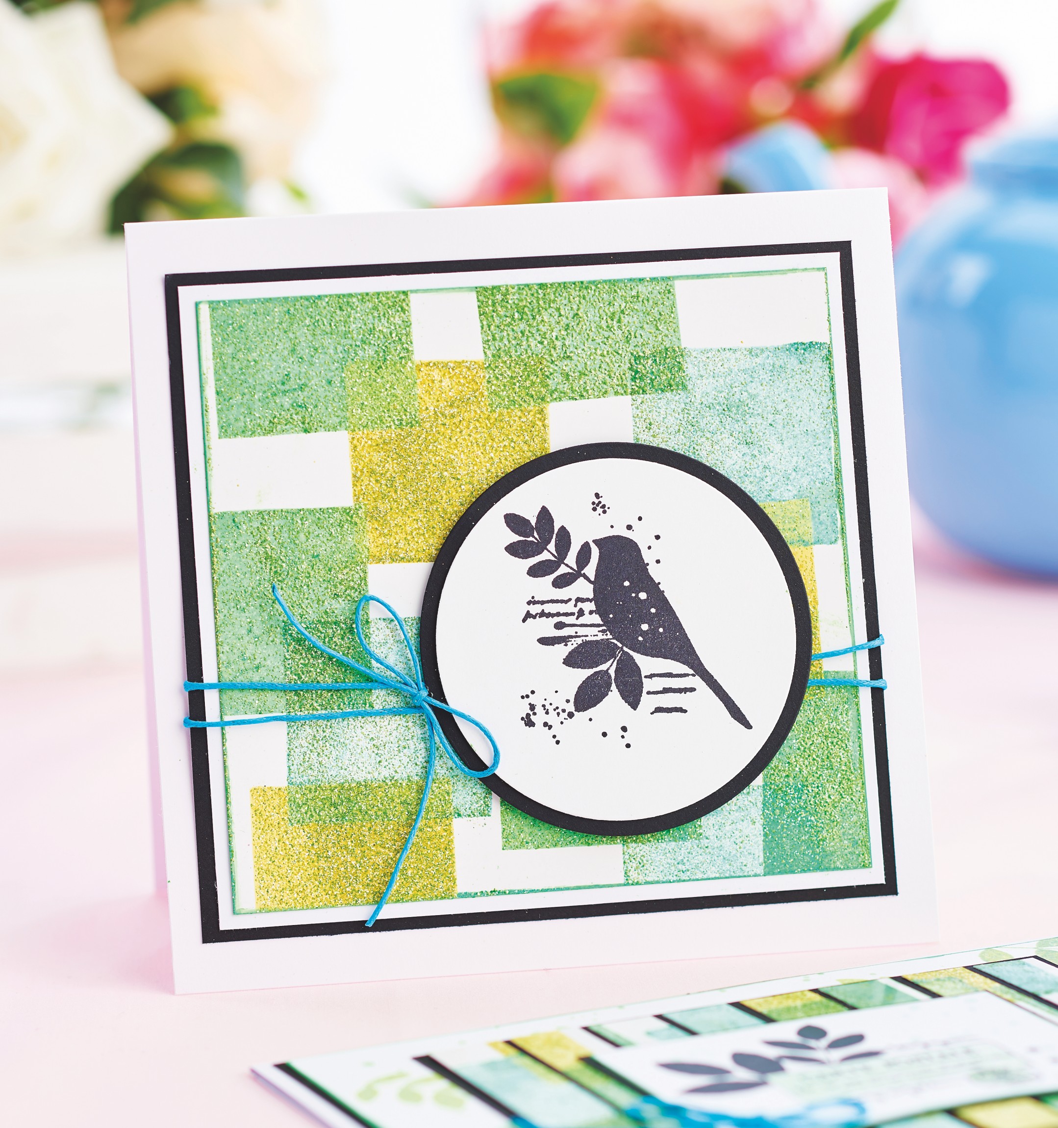 Block Print with Heat Embossing