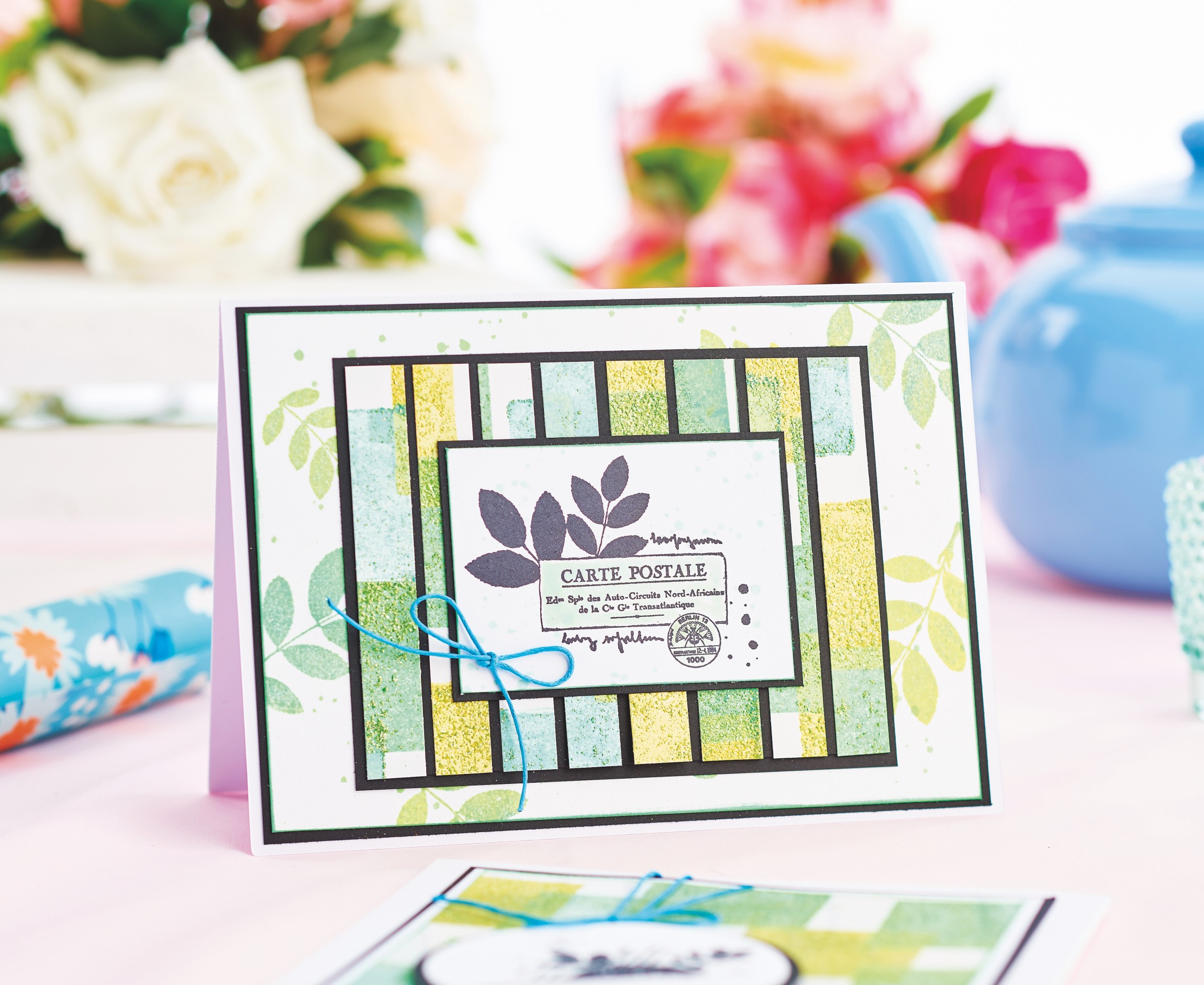 Block Print with Heat Embossing