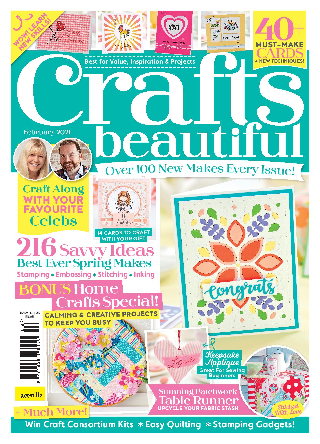 Crafts Beautiful February 2021 Issue 355 Template Pack
