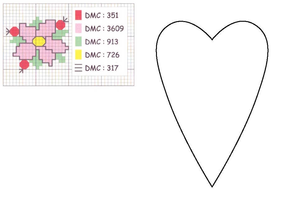 Christmas Flower Cross-stitch Chart