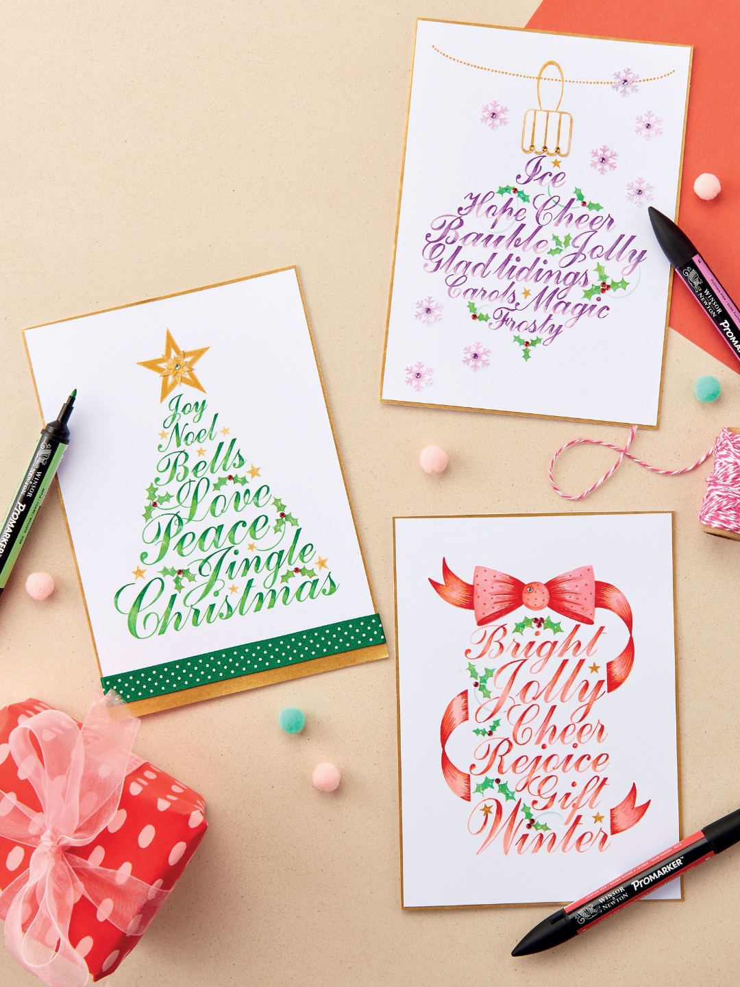 Calligraphy Christmas Cards