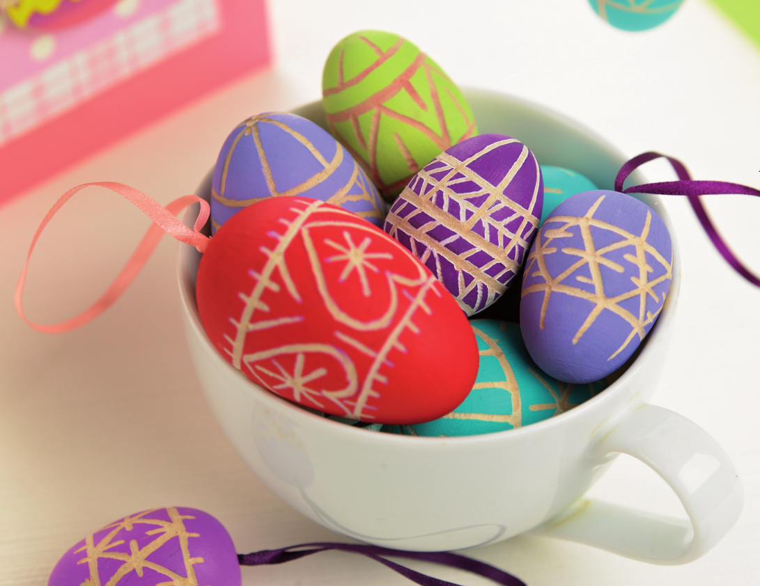 Carved Wooden Eggs