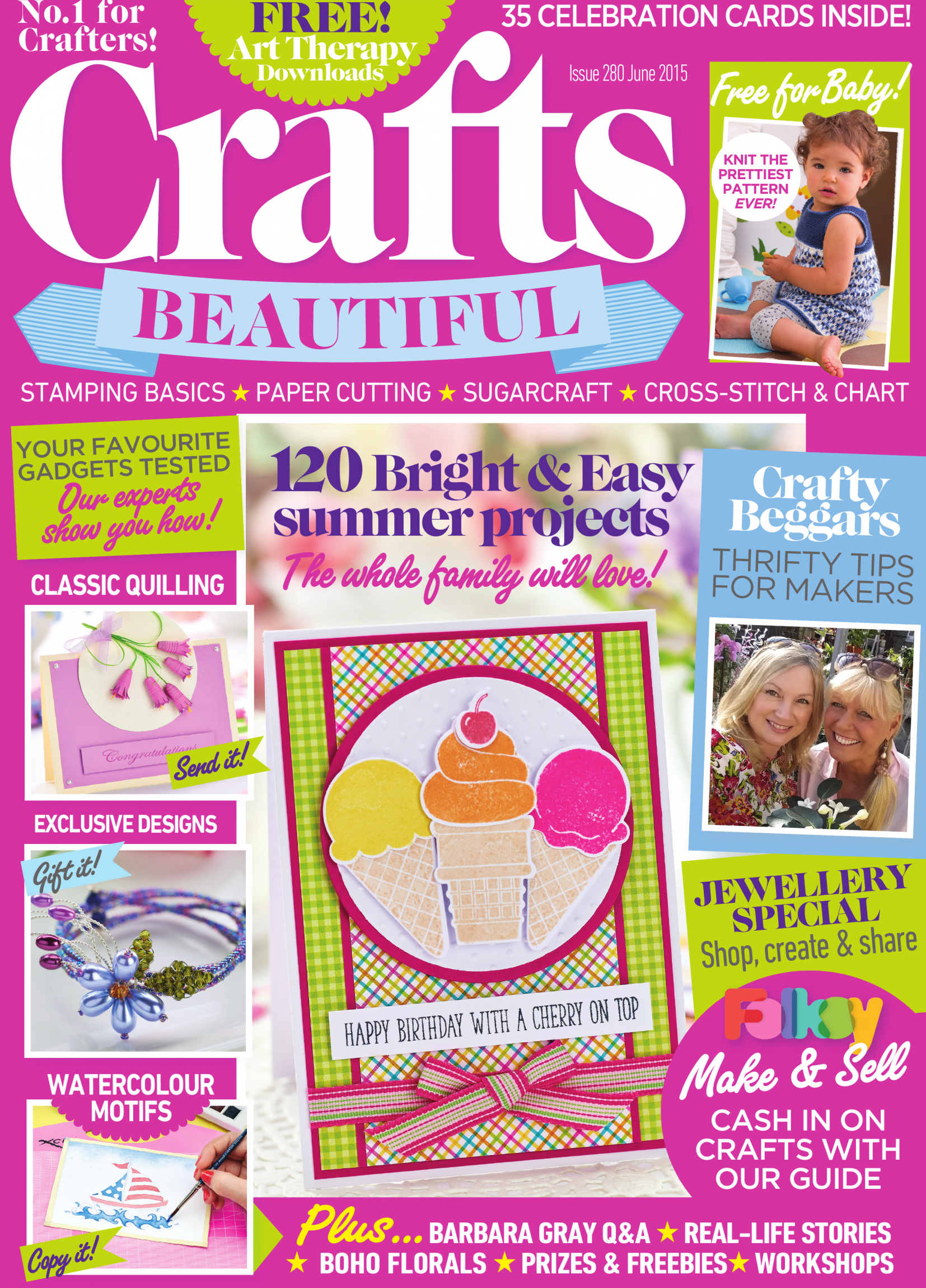 Crafts Beautiful June 2015 Issue 280 Template Pack