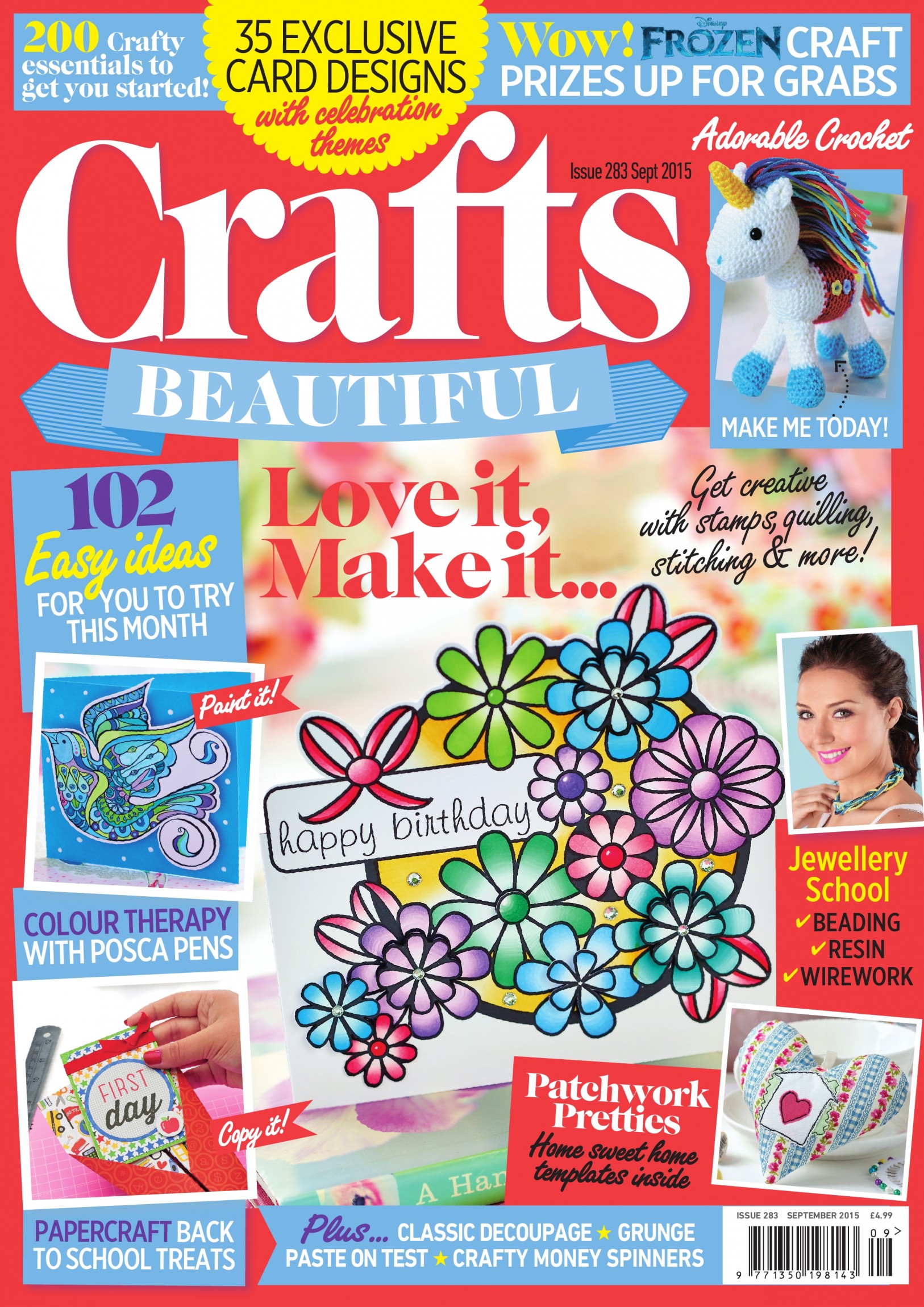 Crafts Beautiful September 2015 Issue 283 Template Pack