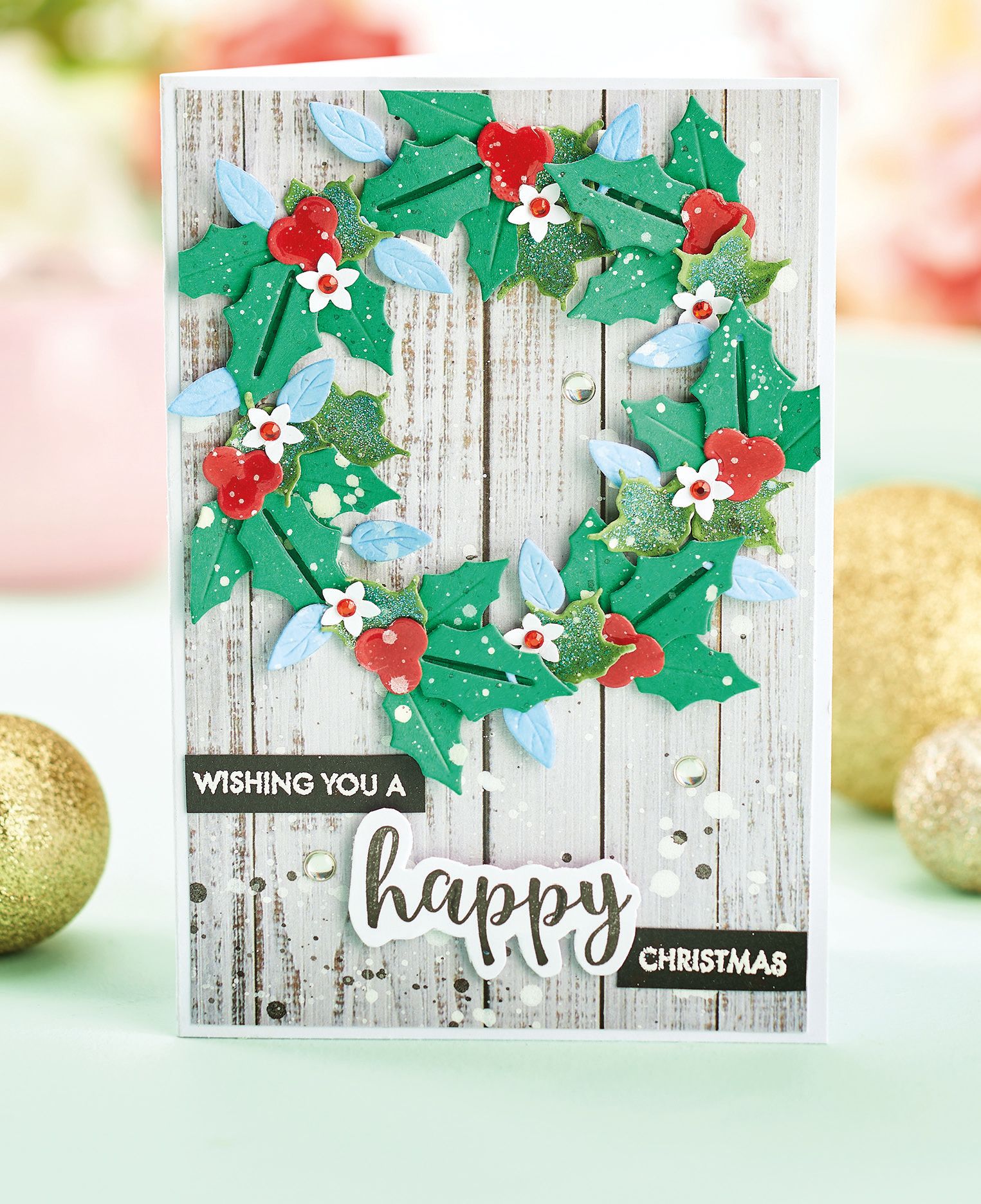 Die-Cut a Wreath Card