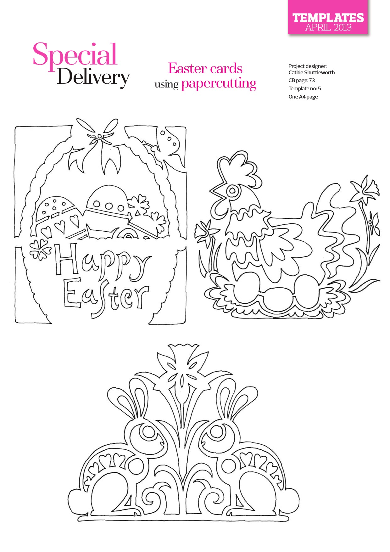 Easter Cards Using Papercutting