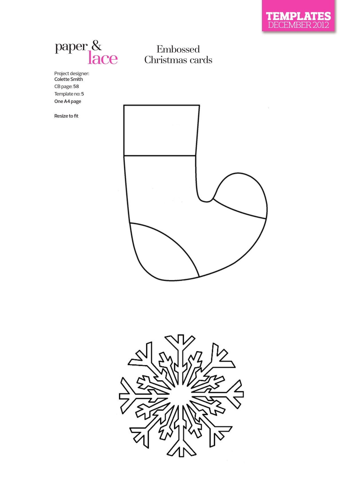 Embossed Christmas cards