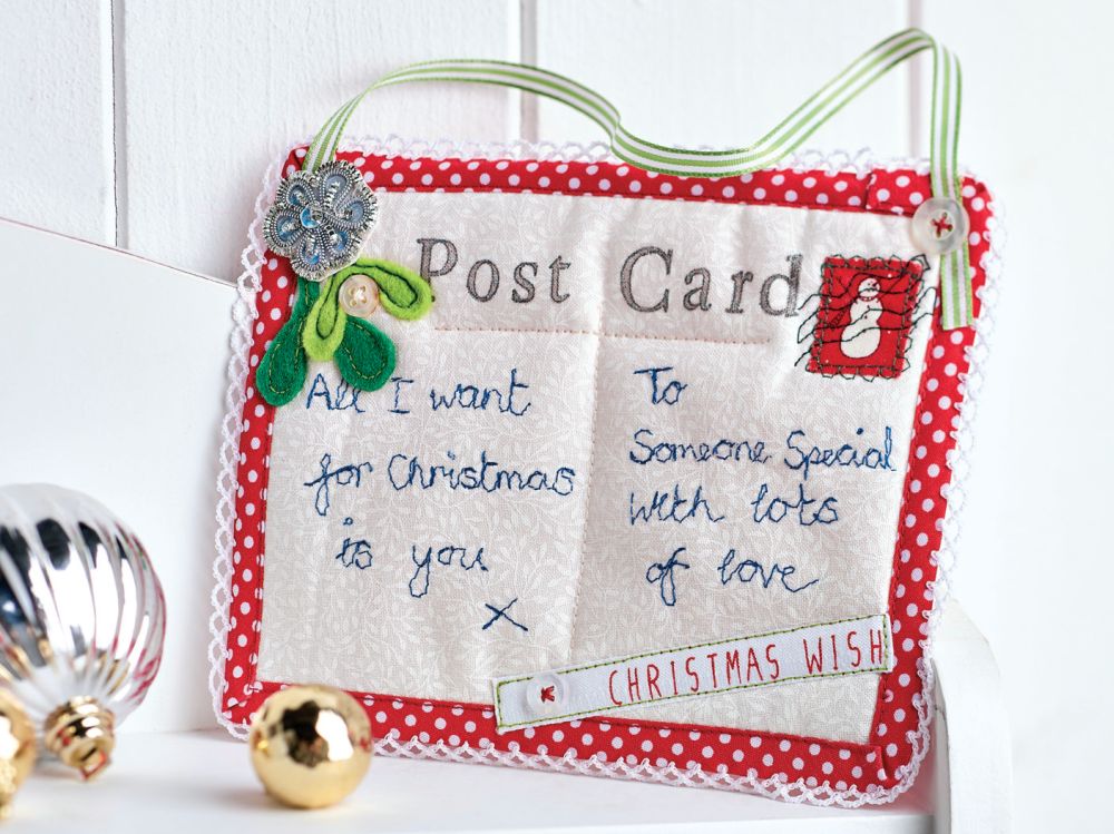 Fabric Christmas Postcards