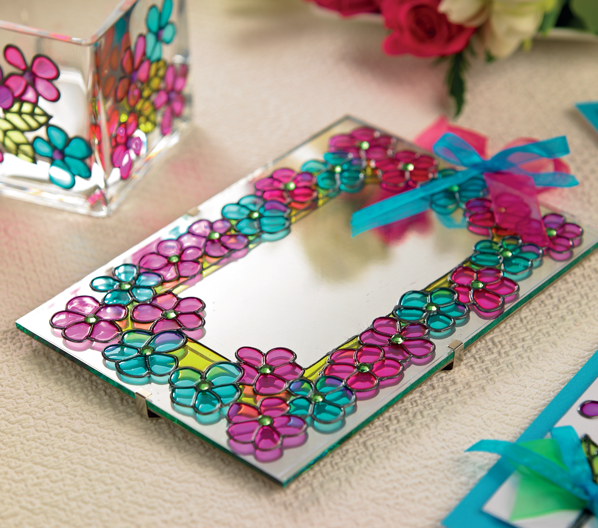 Floral Painted Glass Gifts