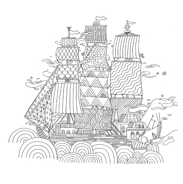 Gulliver’s New Travels Colouring In Page