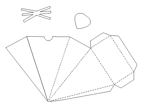 Mouse Papercraft Box Template