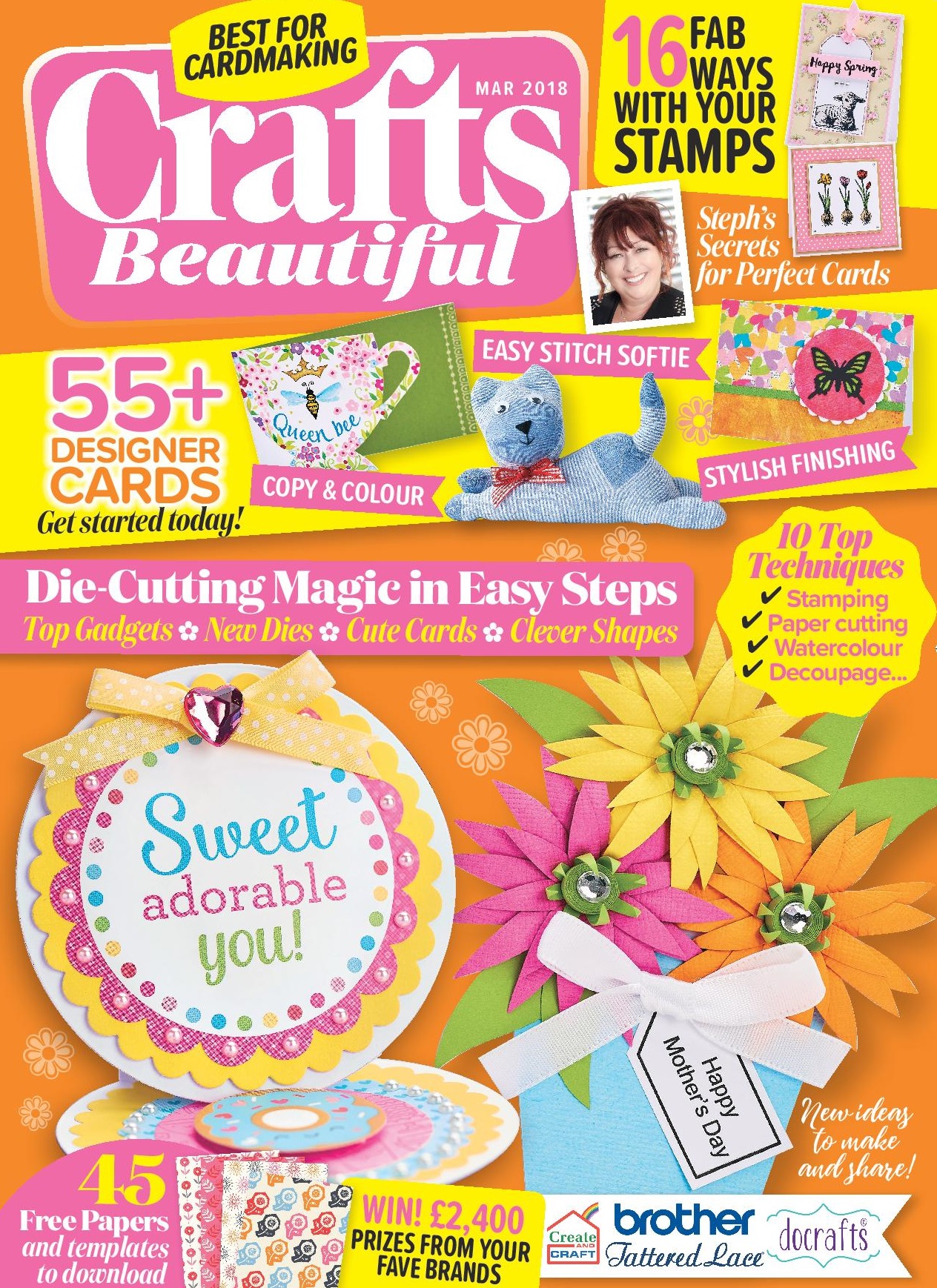 Crafts Beautiful March 2018 Issue 316 Template Pack