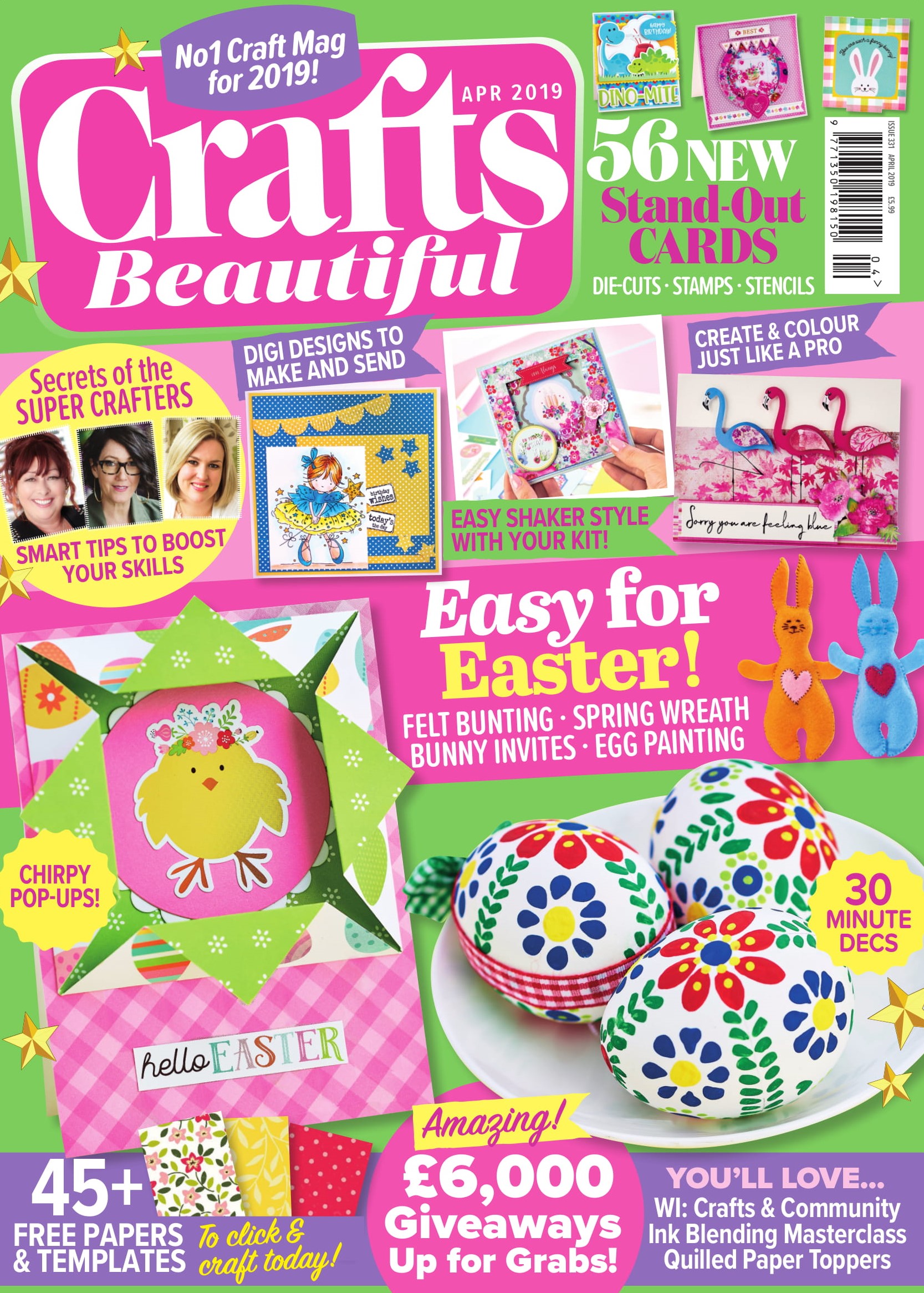 Crafts Beautiful April 2019 Issue 331 Template Pack