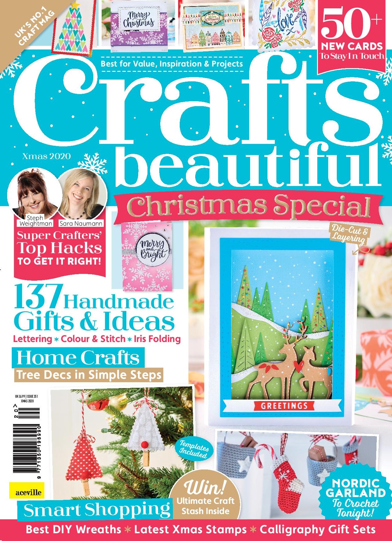 Crafts Beautiful Christmas Special 2020 Issue 351 Template Pack