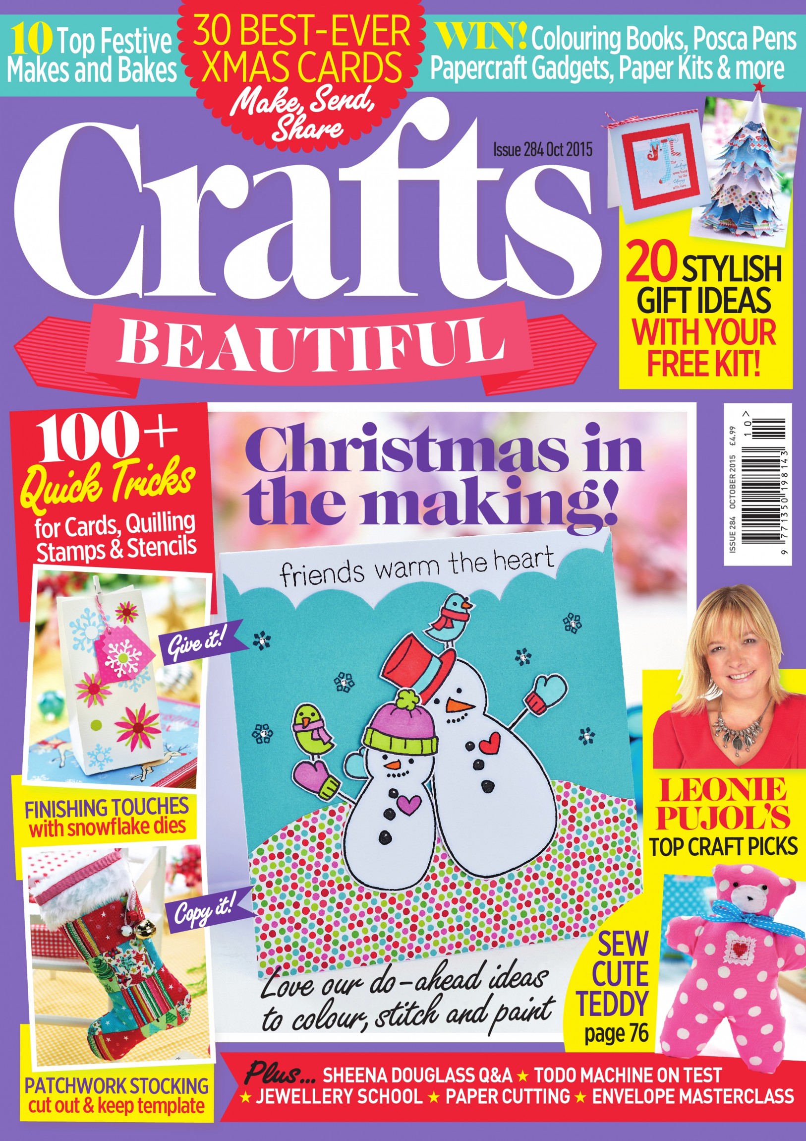 Crafts Beautiful October 2015 Issue 284 Template Pack