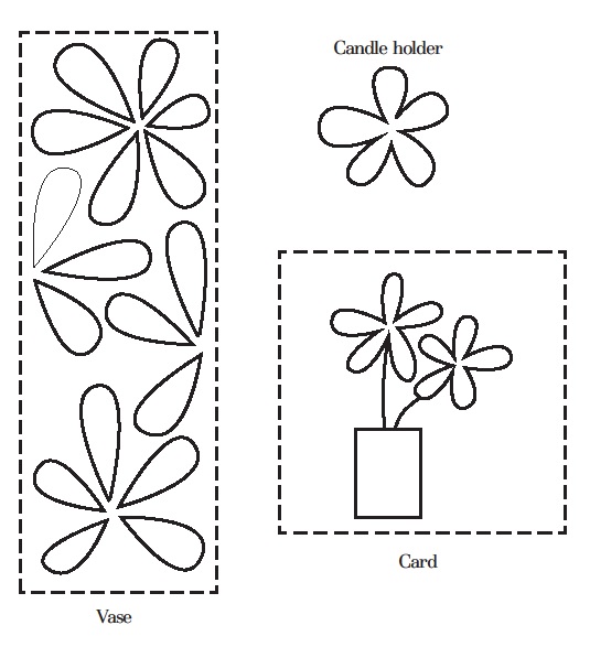 Flower Card and Vase Painting Motifs