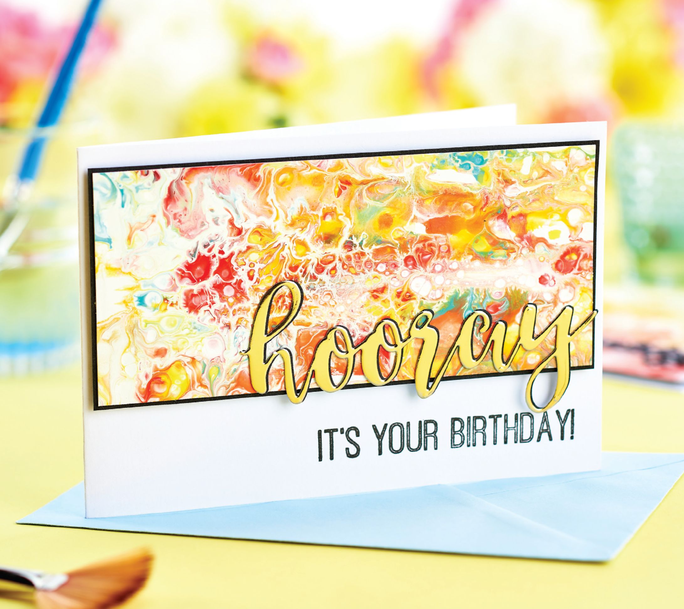 Create Paint Pouring Cards