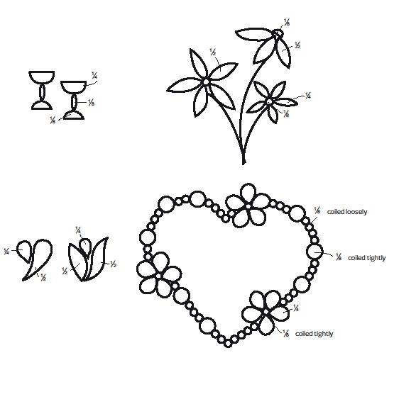 Flower Quilling Diagram