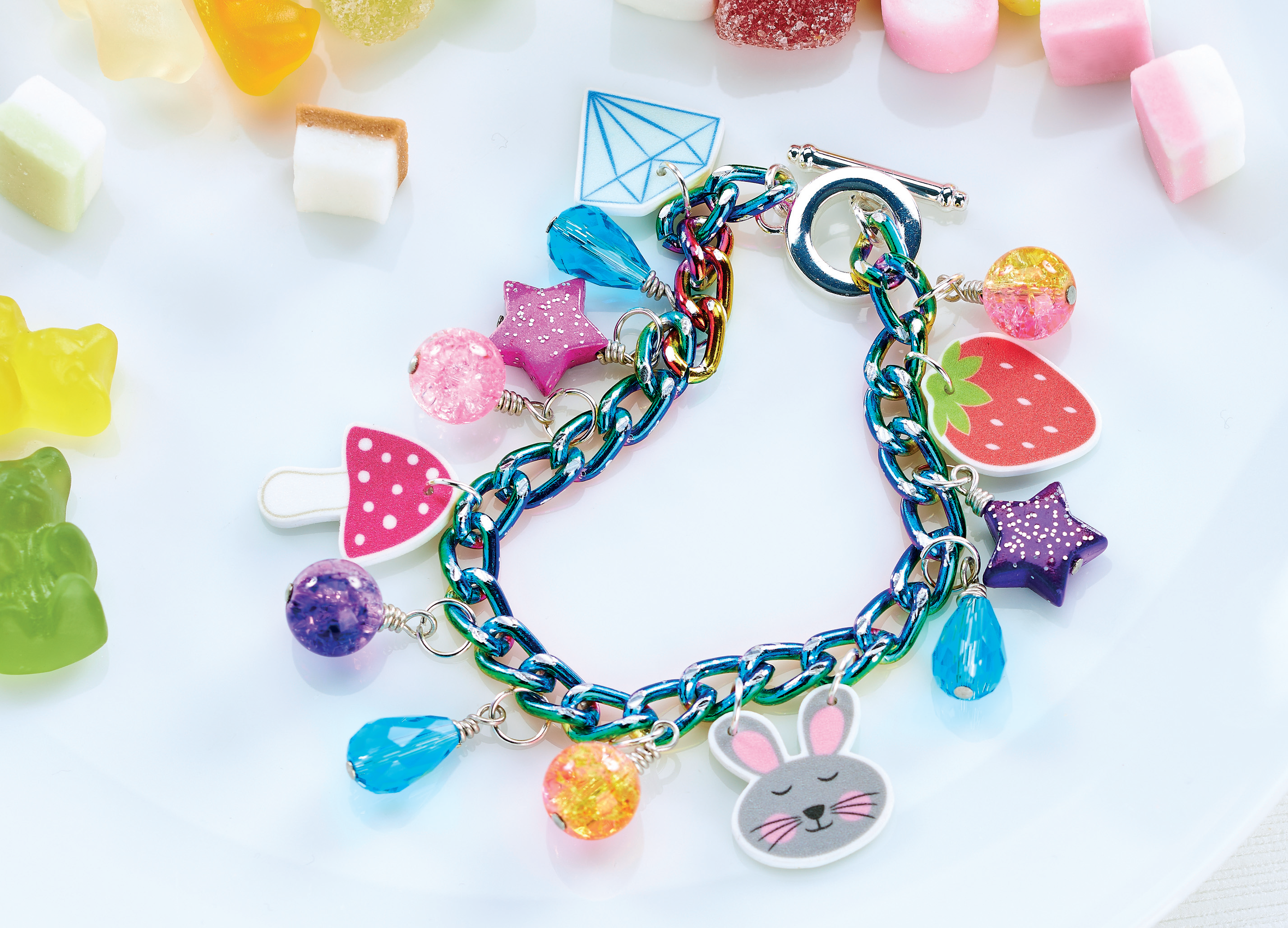 Rainbow & Unicorn Shrink Plastic Jewellery