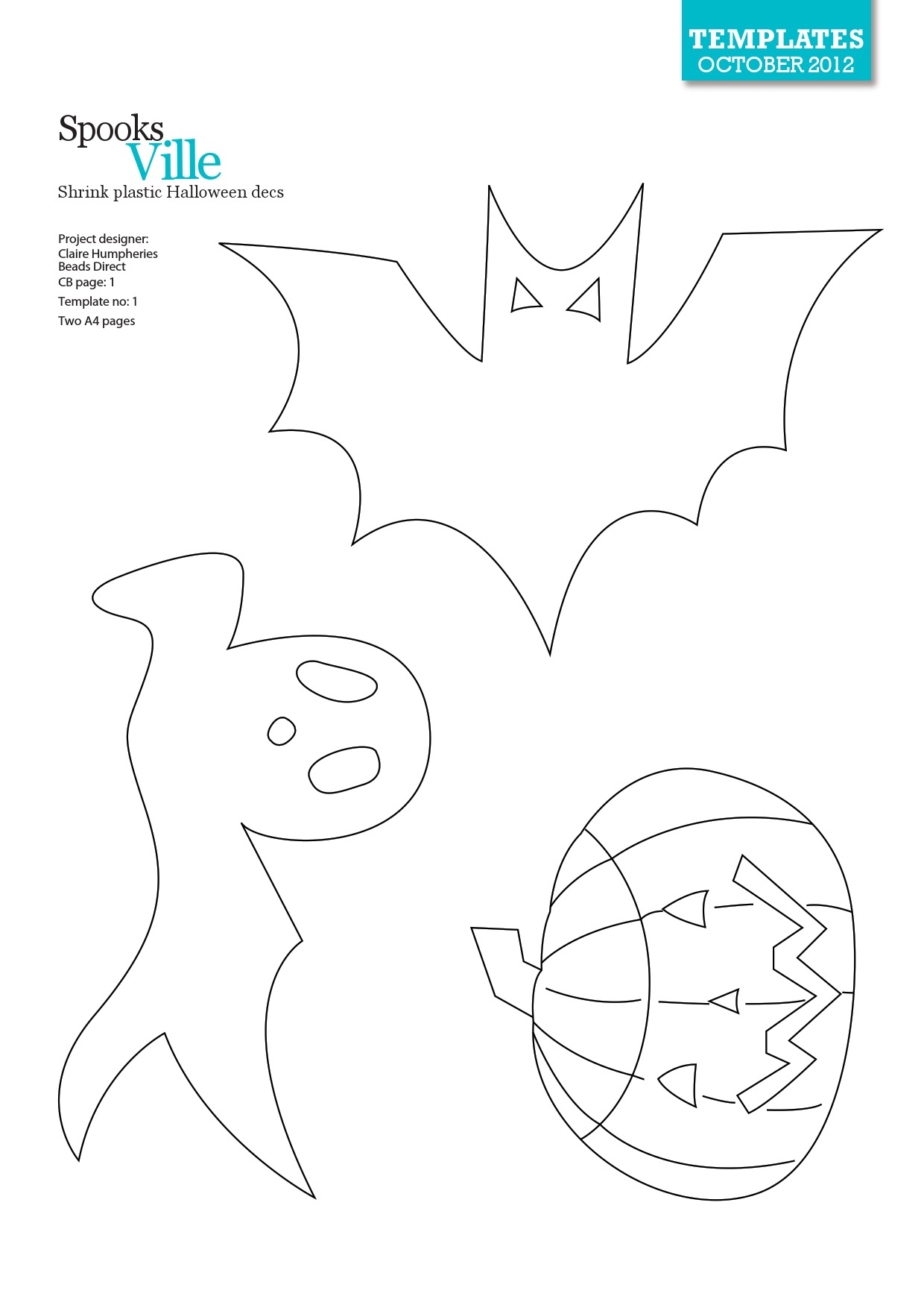 Shrink Plastic Halloween Decs