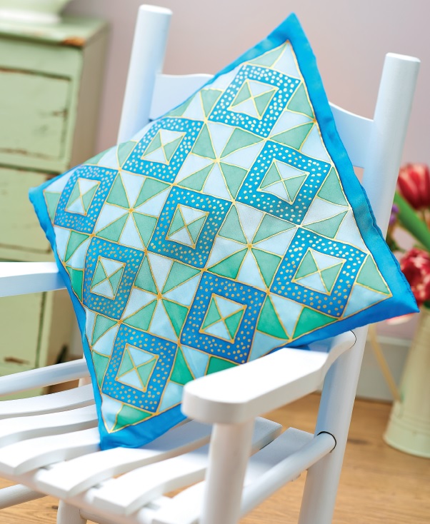 Patchwork Effect Silk Painting Pattern