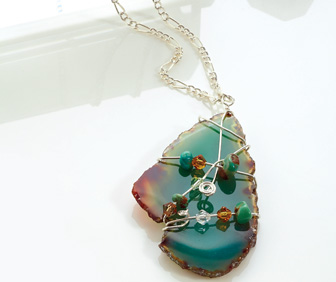 Dyed Agate Necklace