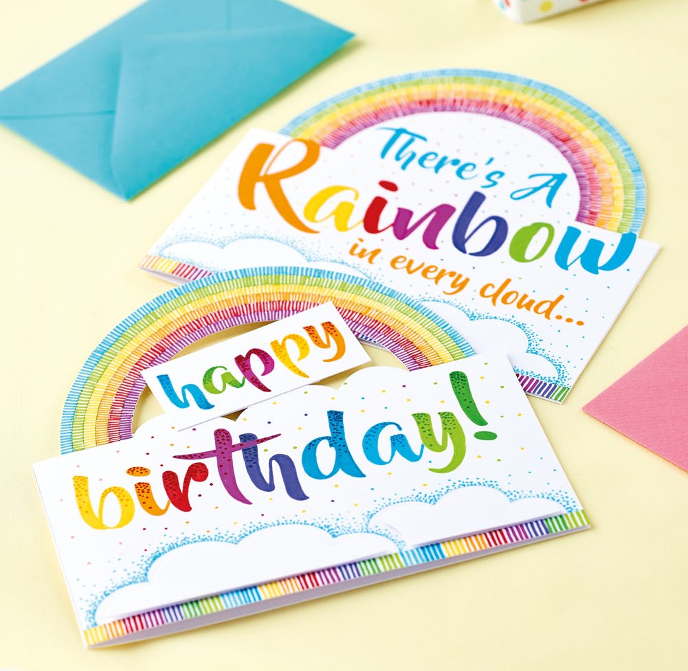 Rainbow Cards with Colouring Pens