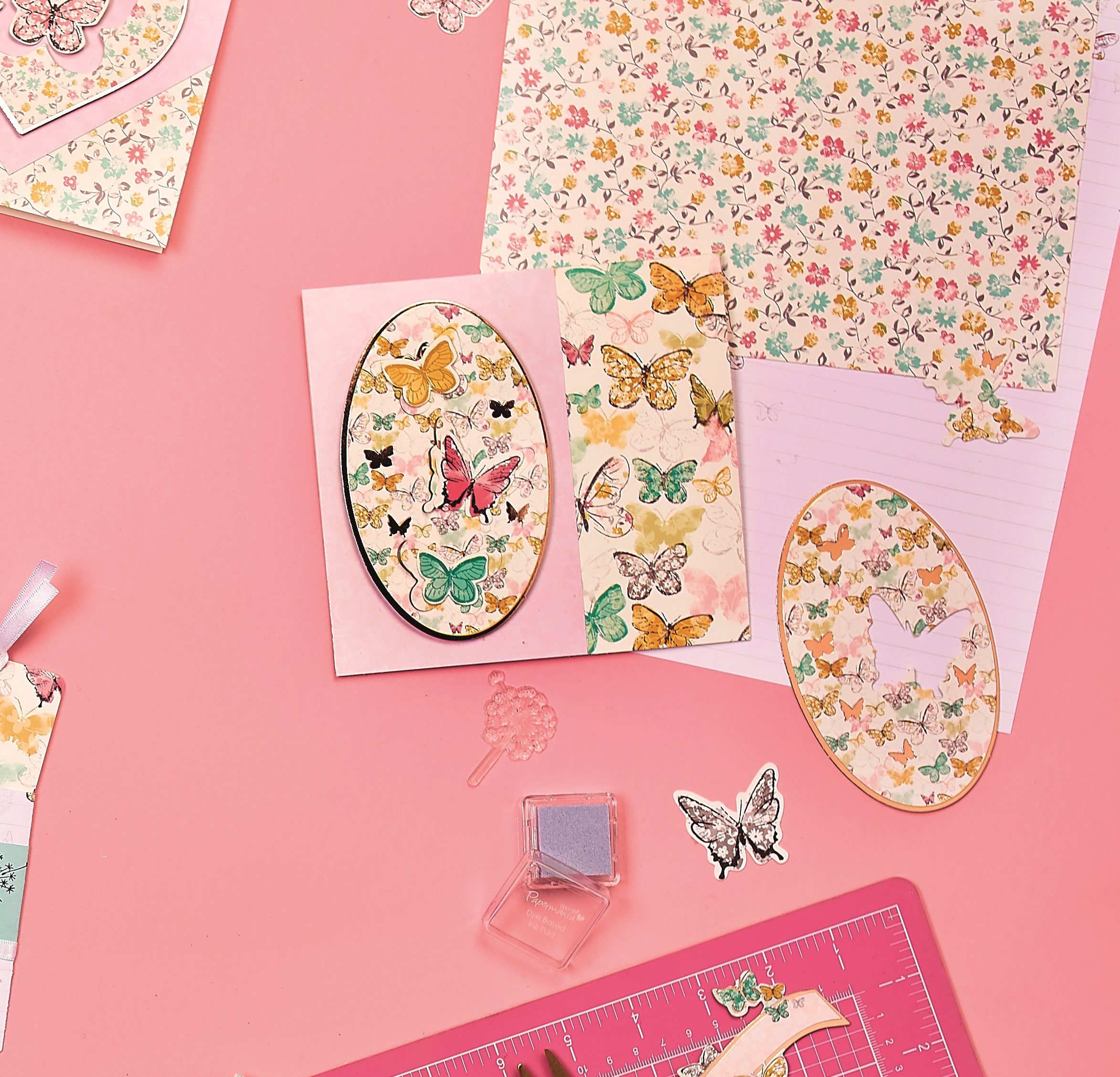 docrafts Papermania Butterfly Dreams Cards