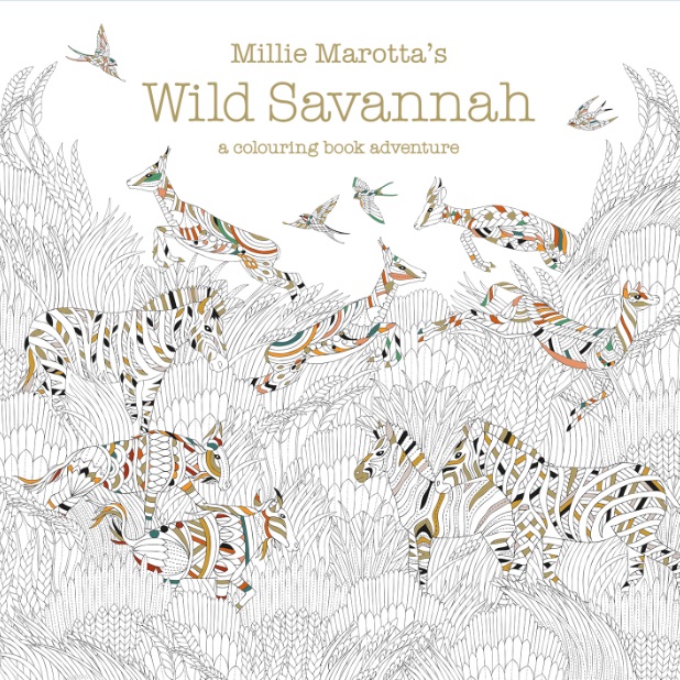 Wild Savannah Colouring In Page