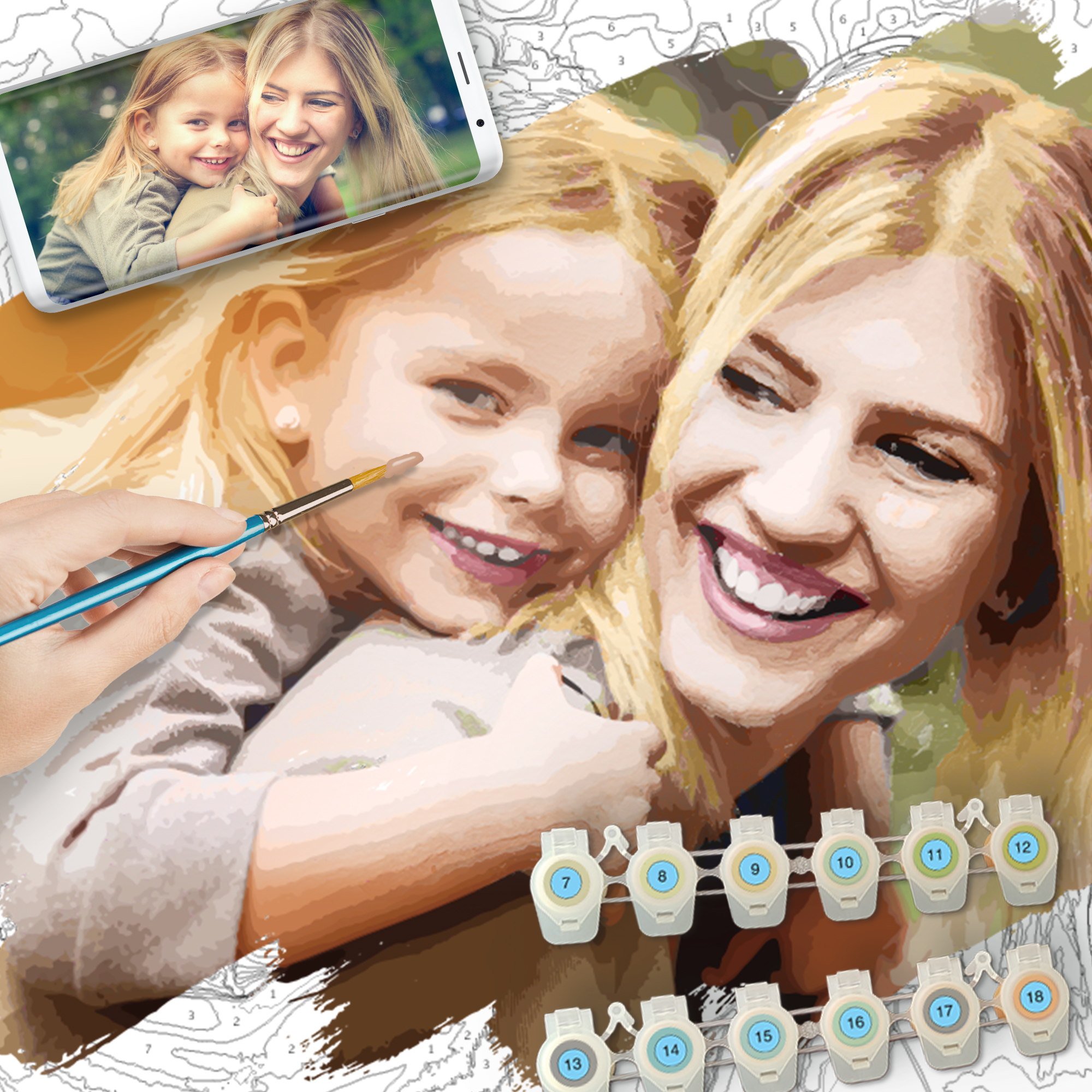 Win One of Three Personalised Paint-By-Numbers